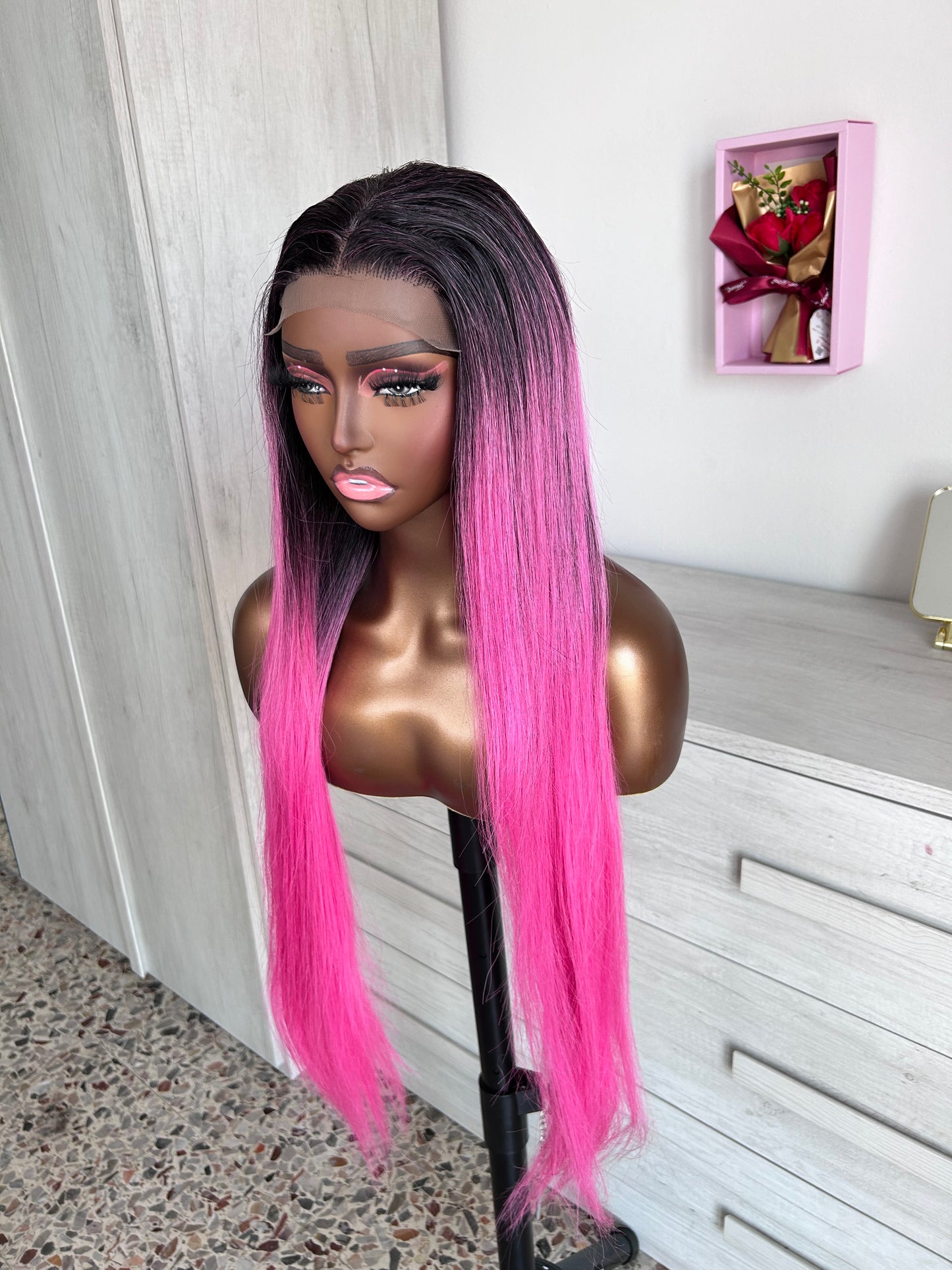 WIG PINK HAIR BLEND