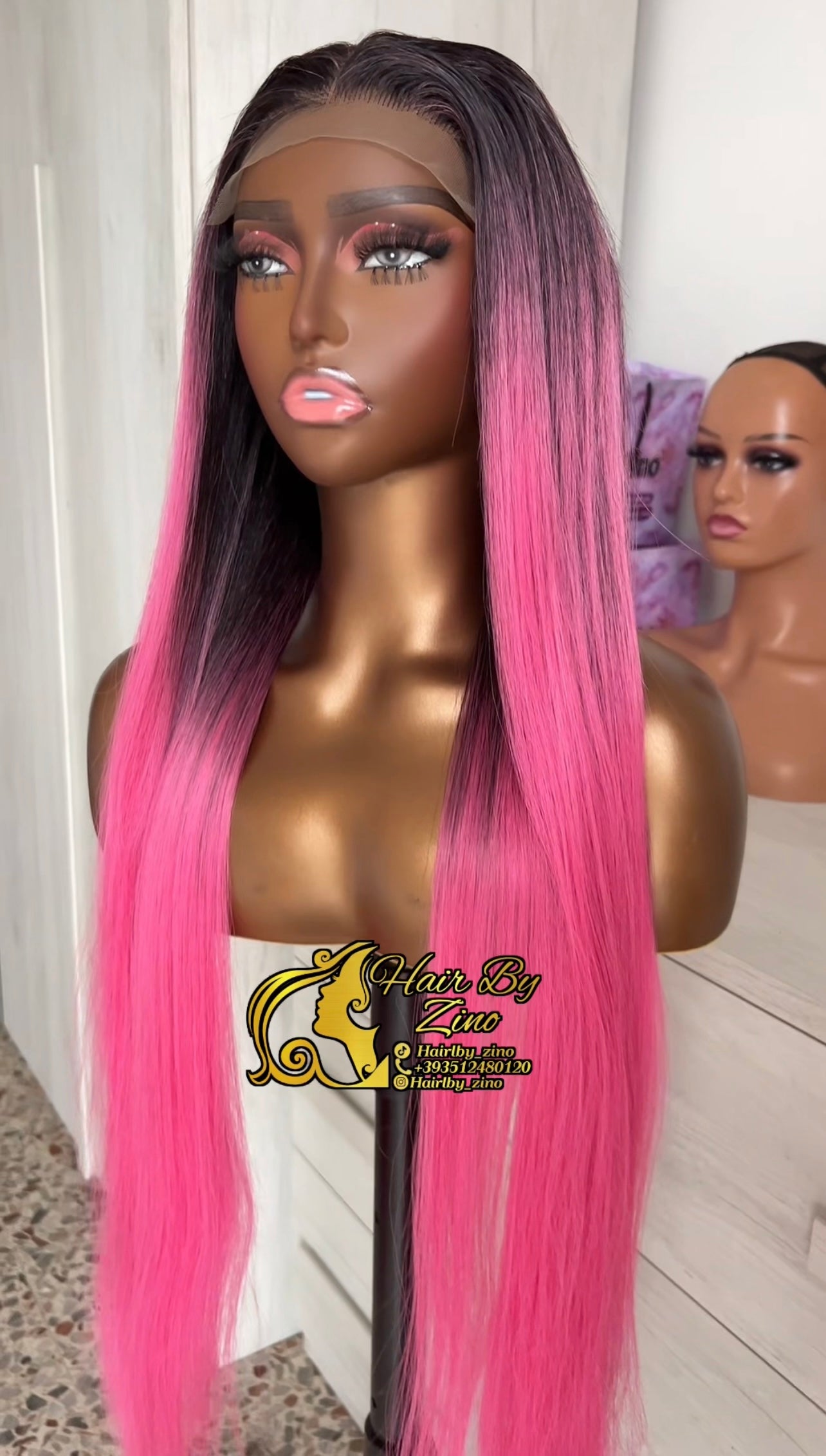 WIG PINK HAIR BLEND